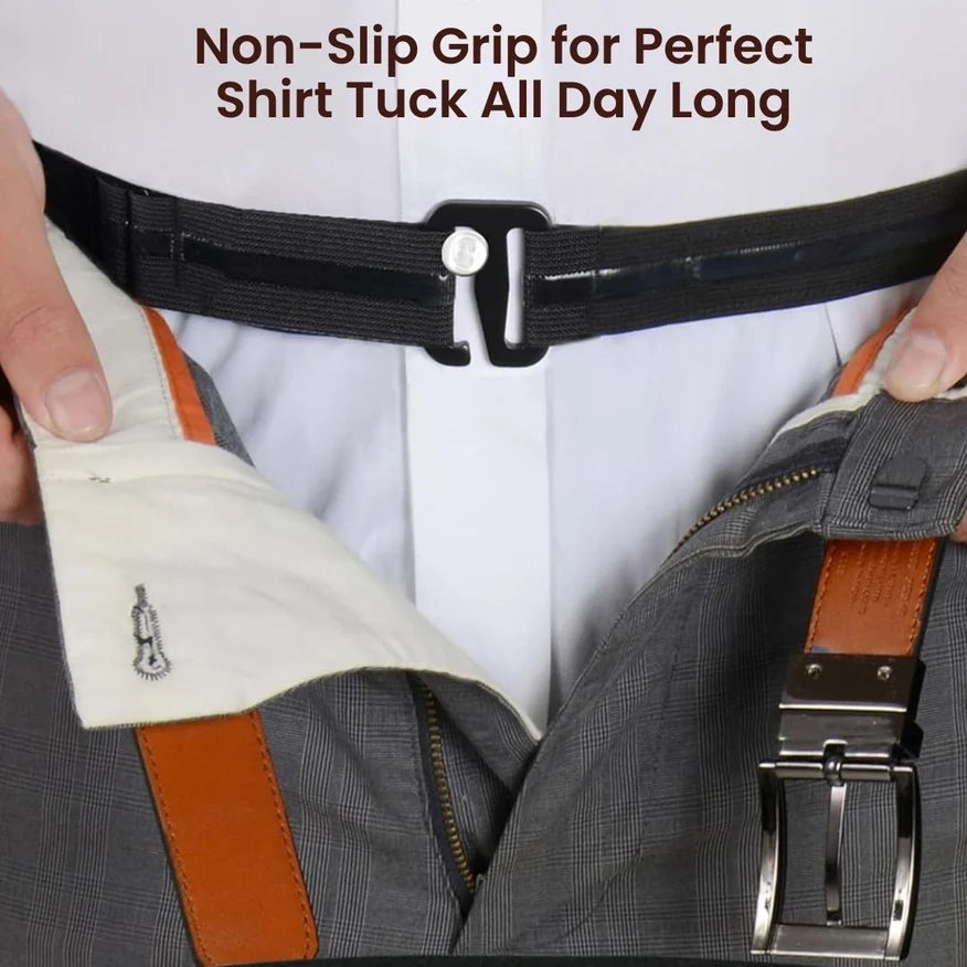 Shirt Tucker Belt – Adjustable Shirt Stay Belt for Perfect All-Day Tuck (Men & Women)