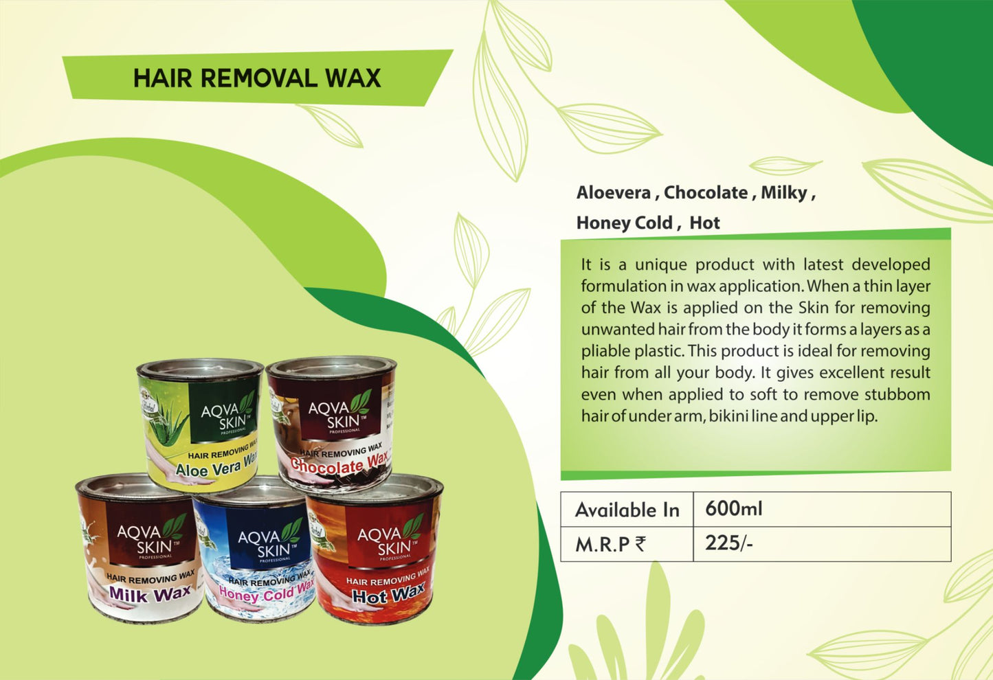 HAIR REMOVING WAX (PLAIN) (only for wholesale) Minimum buying Quantity 1 dozen (12 piece)