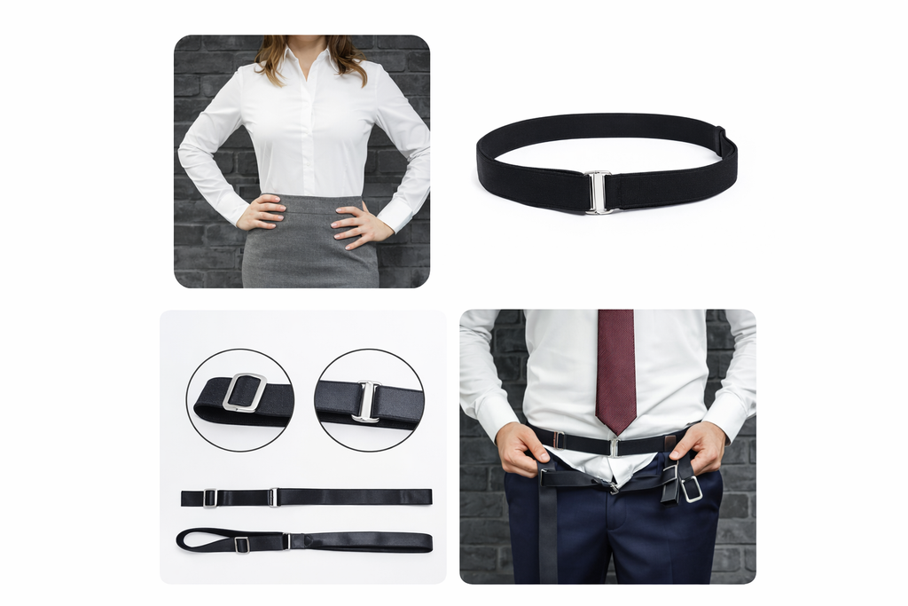 Shirt Tucker Belt – Adjustable Shirt Stay Belt for Perfect All-Day Tuck (Men & Women)
