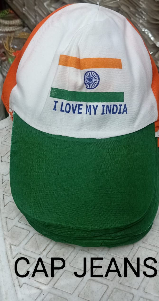 Cap with indian flag Sticker