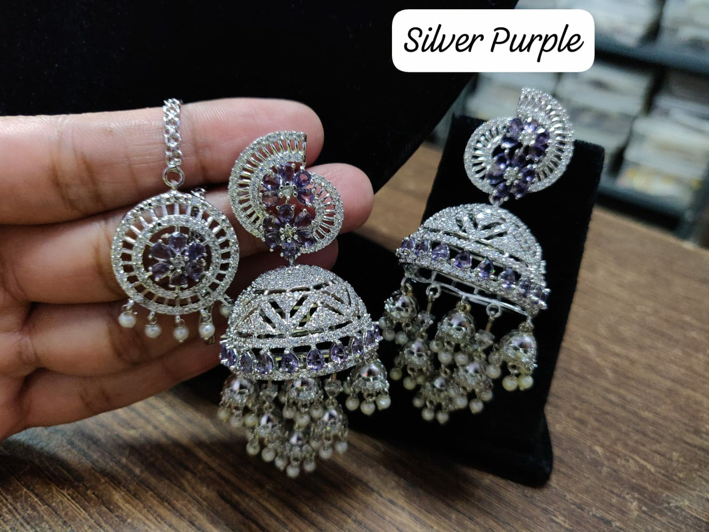 American Diamond Jhumkha (Only for Wholesale)