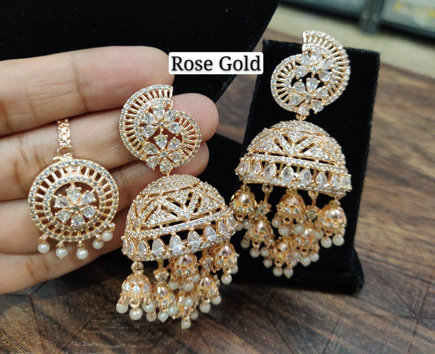 American Diamond Jhumkha (Only for Wholesale)