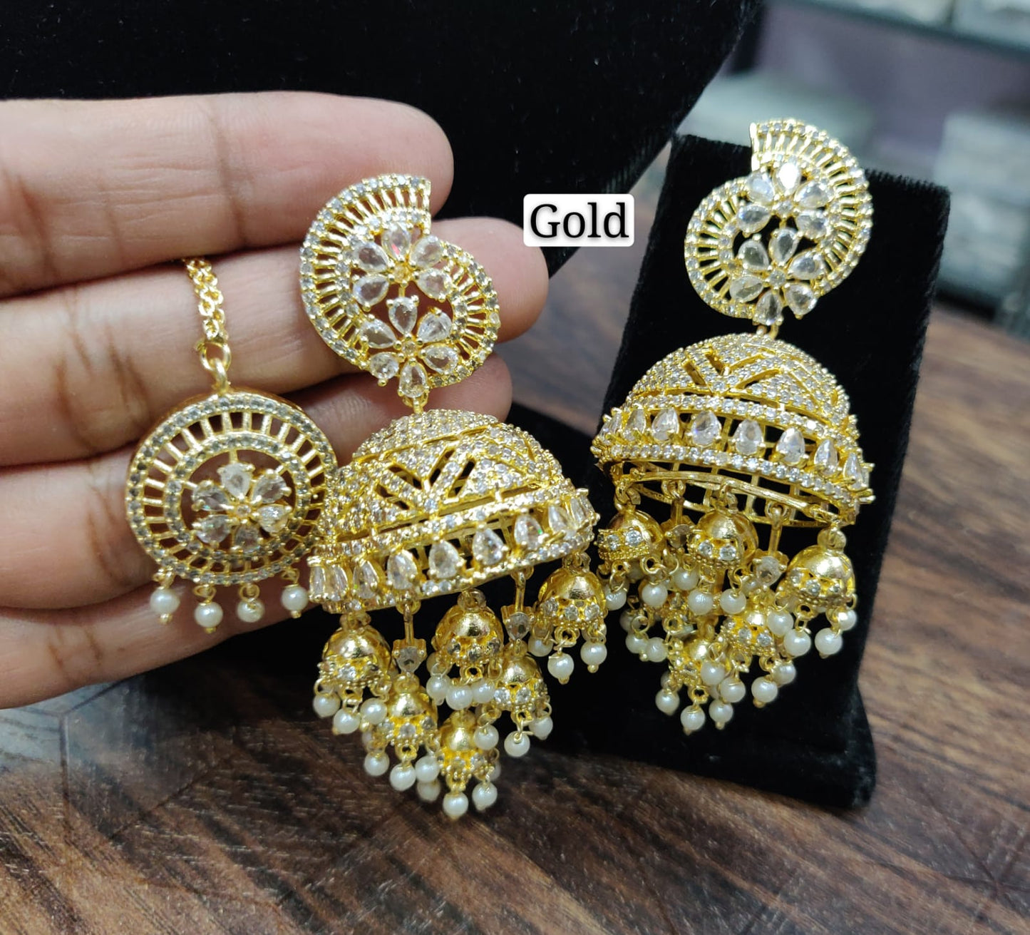 American Diamond Jhumkha (Only for Wholesale)