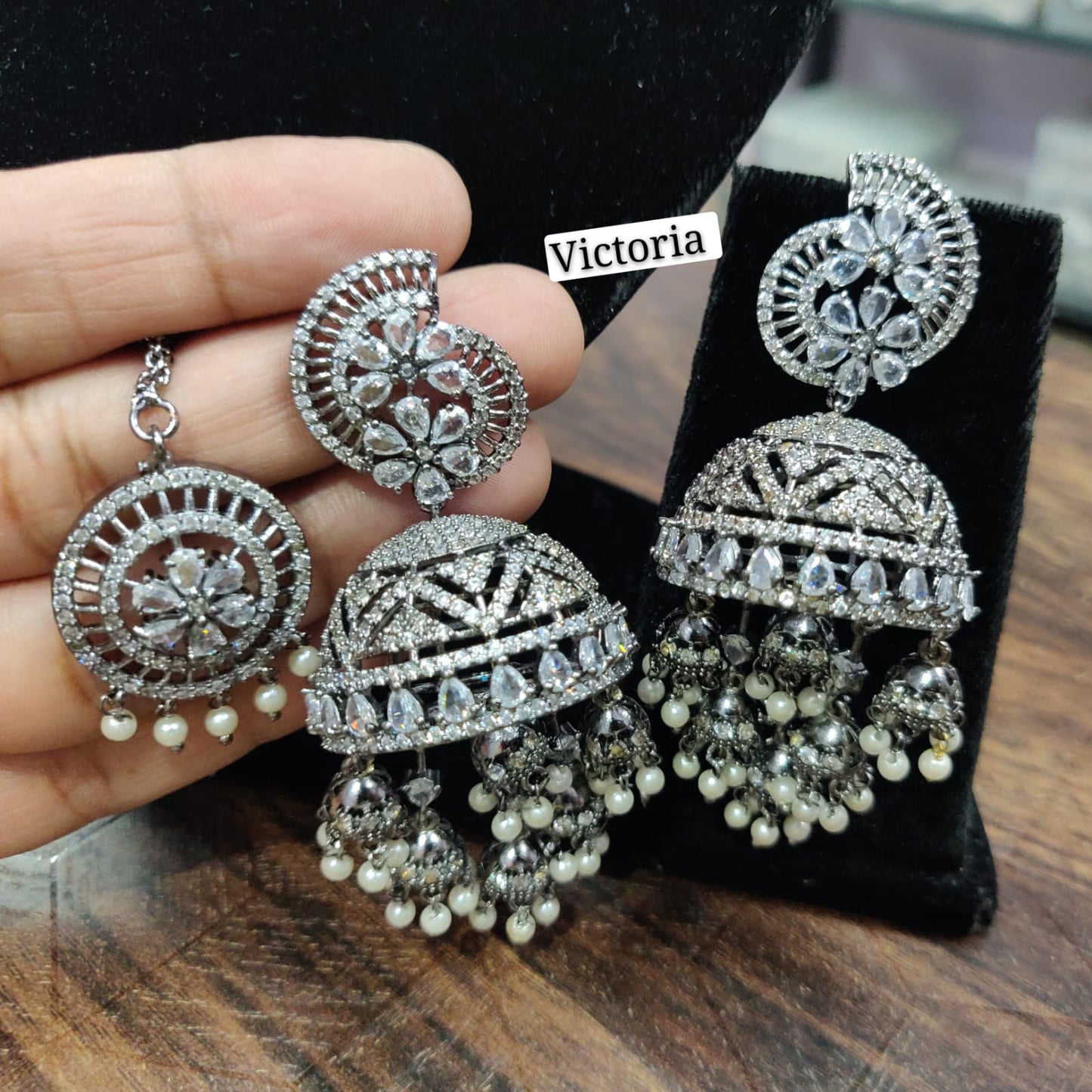 American Diamond Jhumkha (Only for Wholesale)