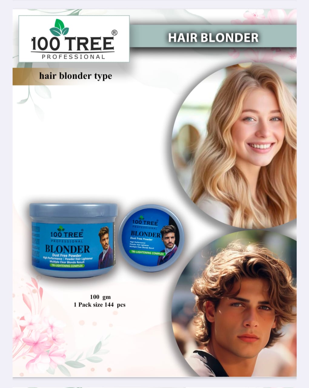 100% TREE HAIR BLONDER (Only for Wholesale) 100gm