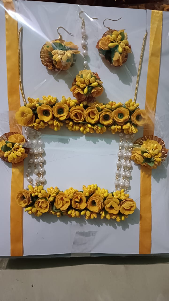 Flower Jewellery Set For Haldi (ONLY OF WHOLESALE)