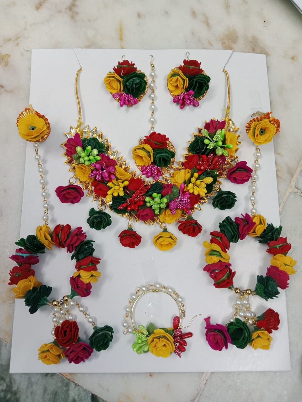 Flower Jewellery Set For Haldi (ONLY OF WHOLESALE)