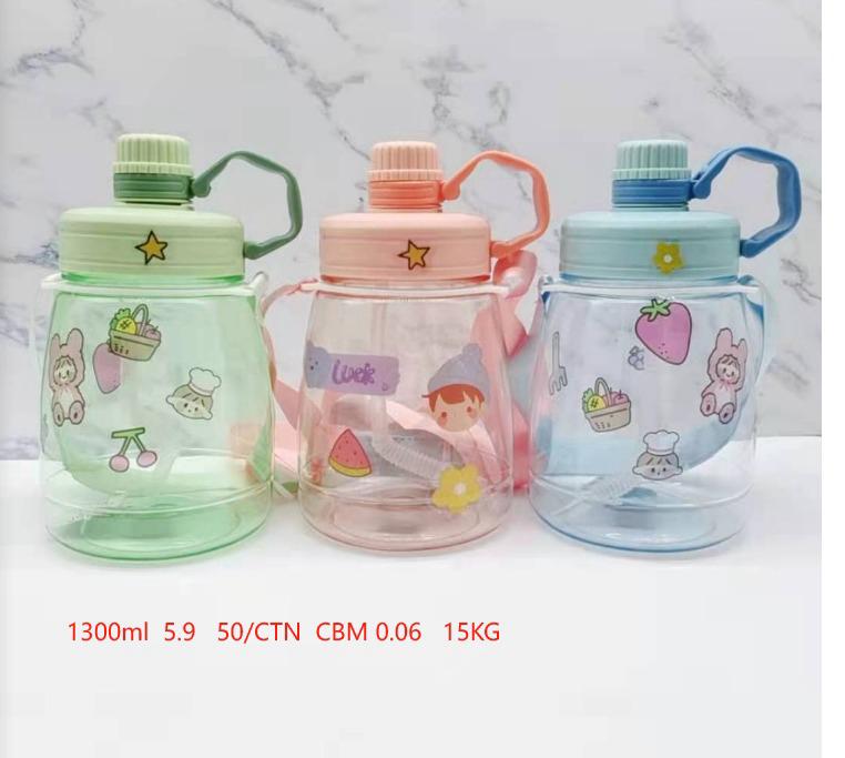 Small Water Bottle with Cute Cartoon Design