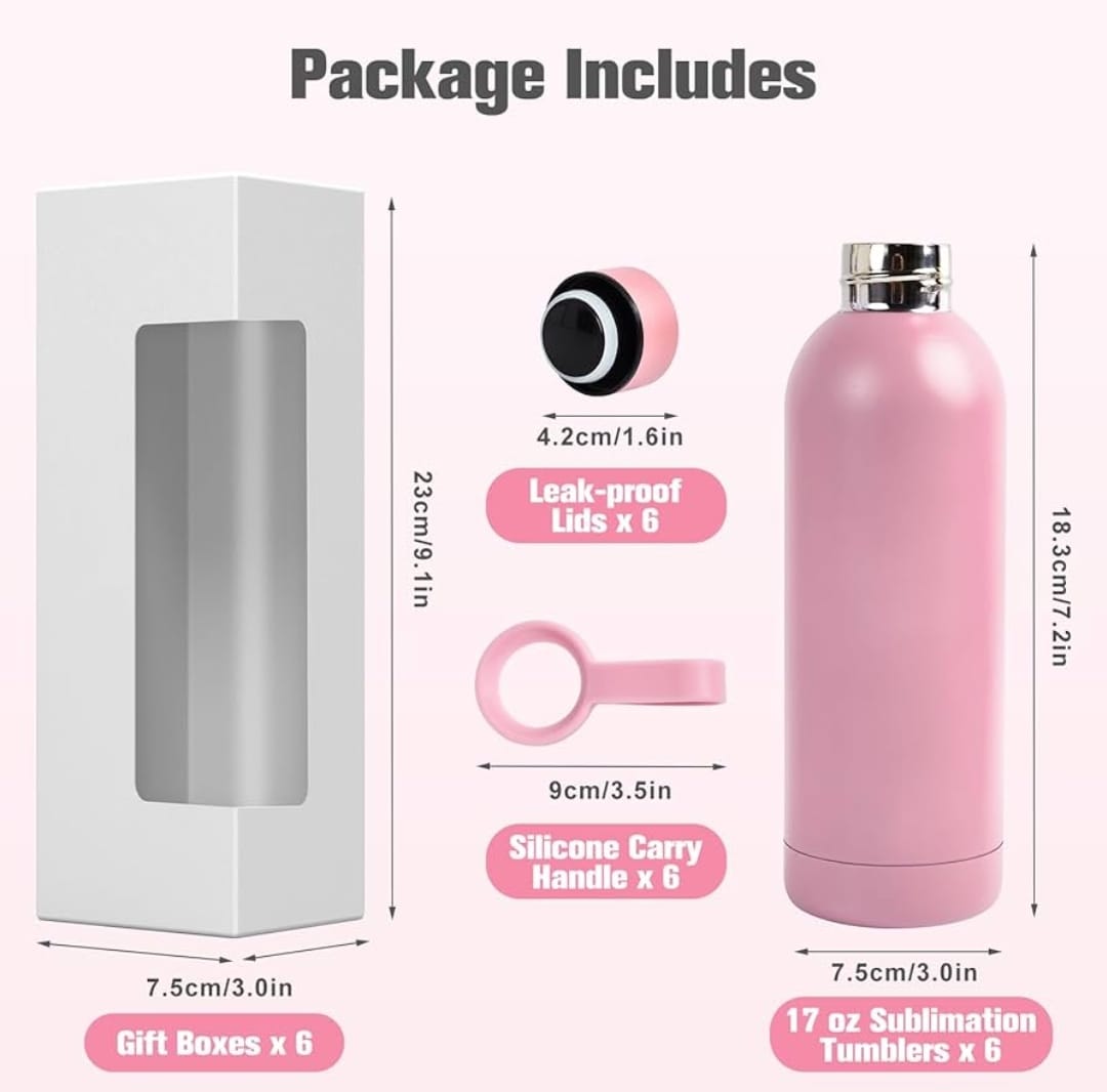 | Vacuum Insulated Travel Bottle | Hot & Cold Water Bottle | Smooth Rubber Finish Water Bottle