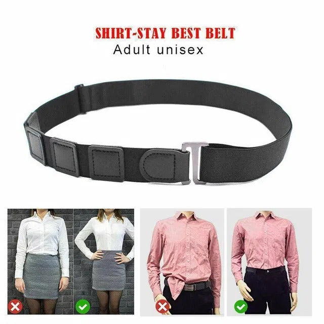 Shirt Tucker Belt – Adjustable Shirt Stay Belt for Perfect All-Day Tuck (Men & Women)