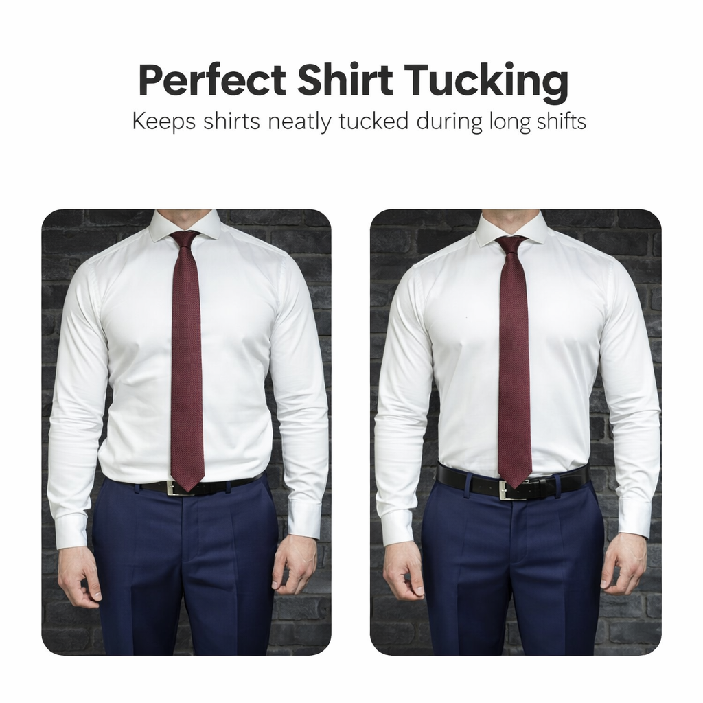 Shirt Tucker Belt – Adjustable Shirt Stay Belt for Perfect All-Day Tuck (Men & Women)
